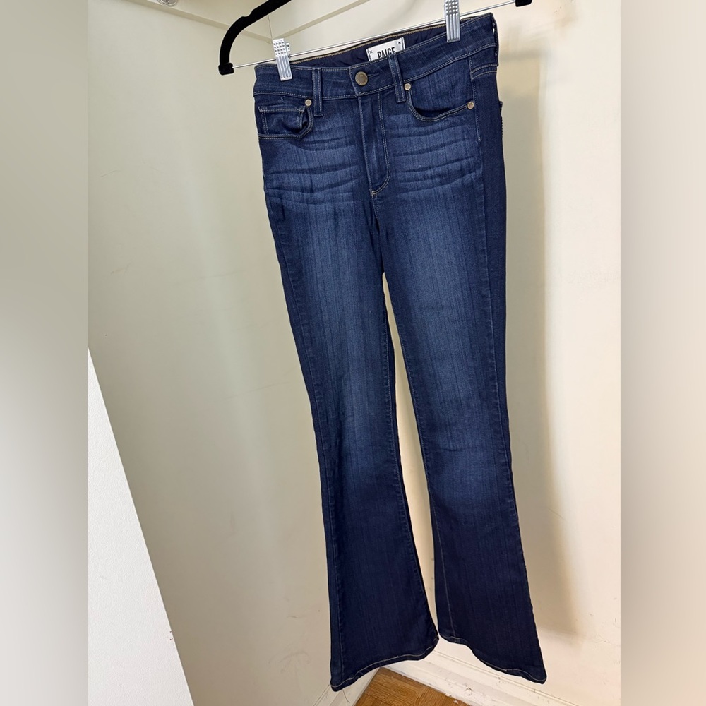 PAIGE Blue Flare Wide Leg Jeans